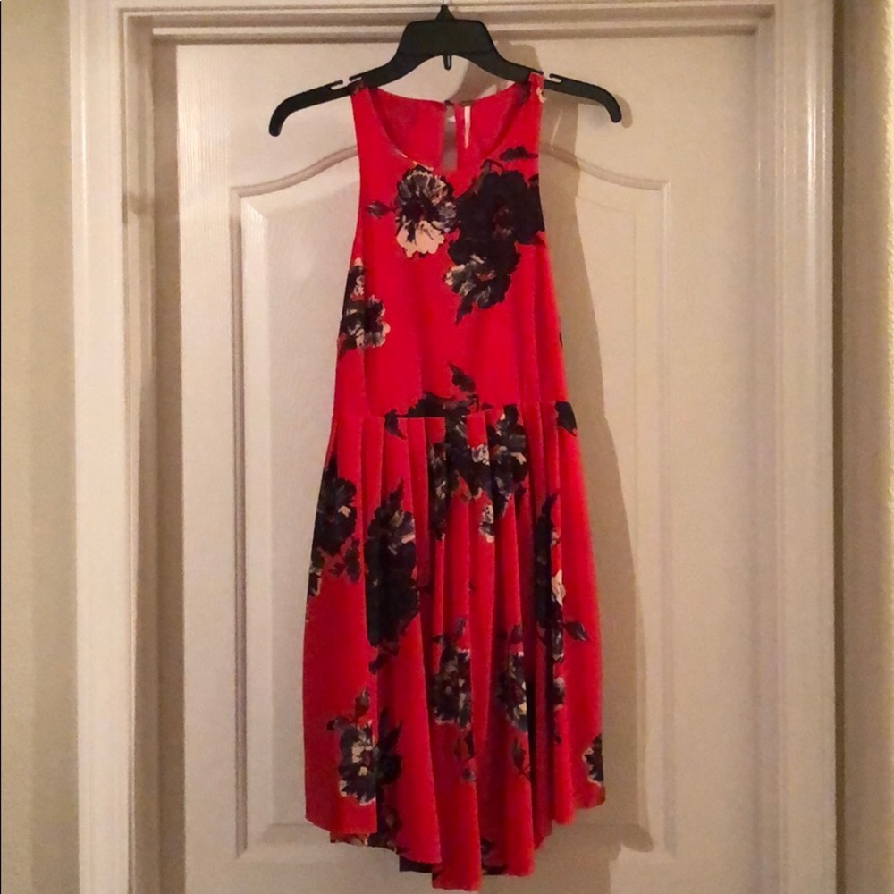 Free People Red Floral Dress